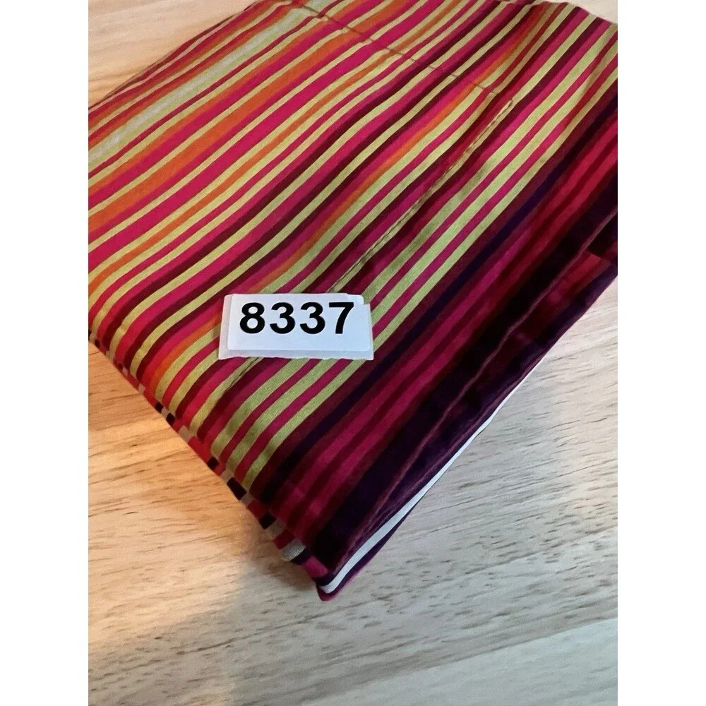 IKEA Andrea Satin Pink Yellow Orange Purple Stripes standard pillow sham case
